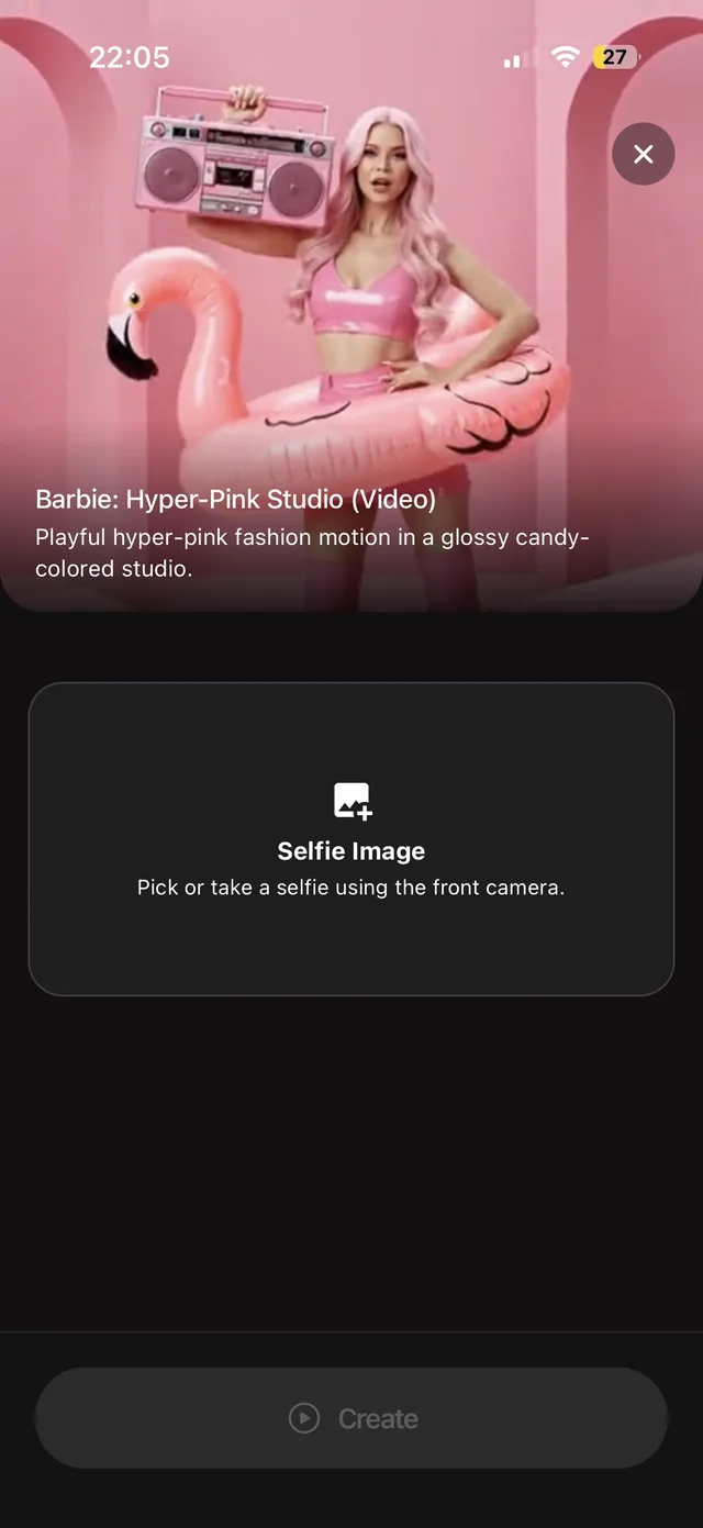 Create with a selfie — Cinemus AI