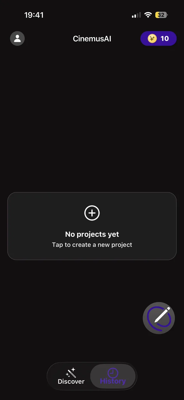 Your projects — Cinemus AI